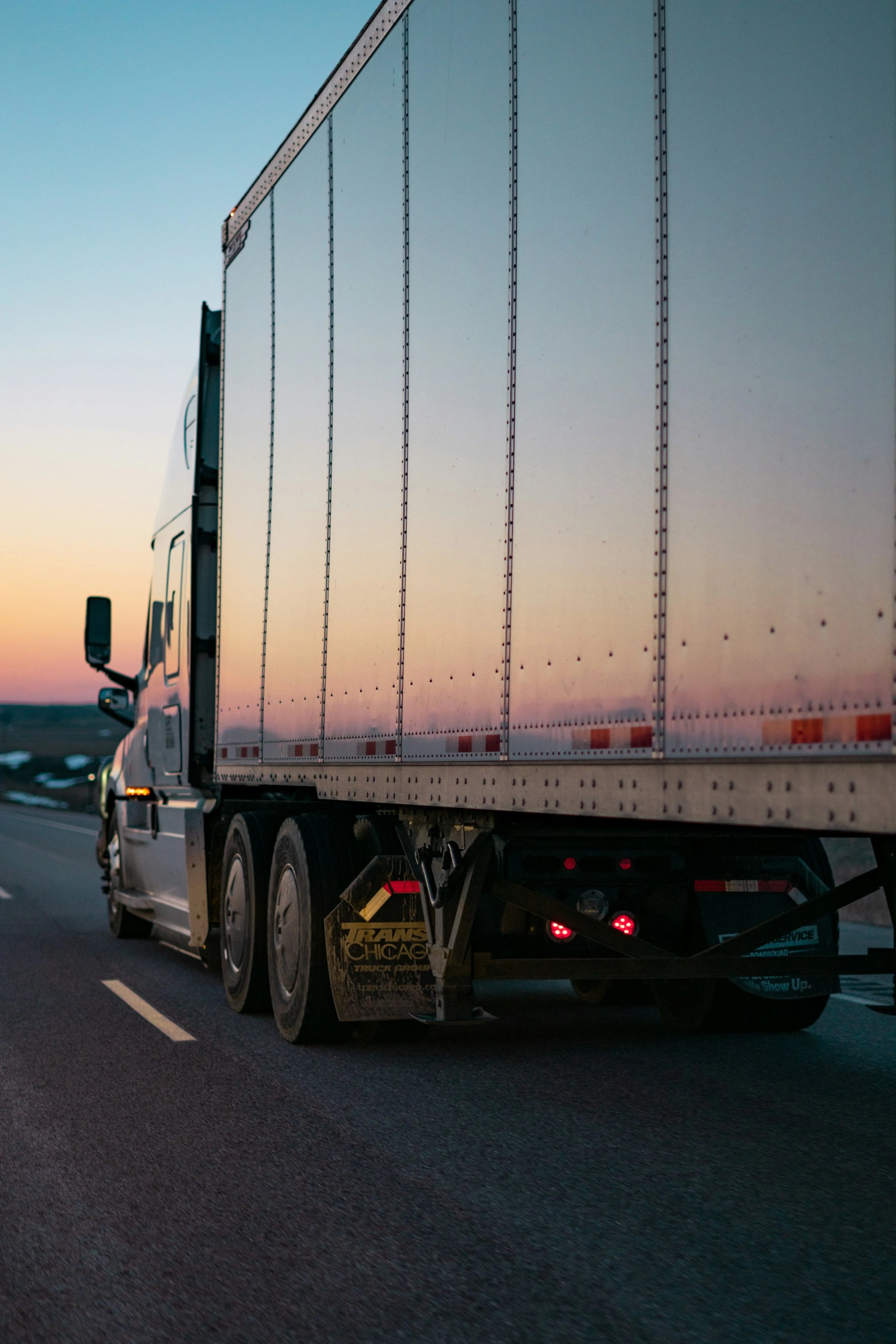 Side view of commercial truck